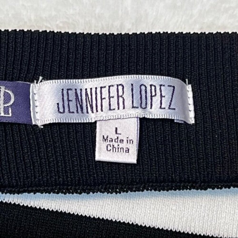 Jennifer Lopez Women's Skirt‎ with Asymmetric Hem, Size L, Black White - Picture 6 of 6